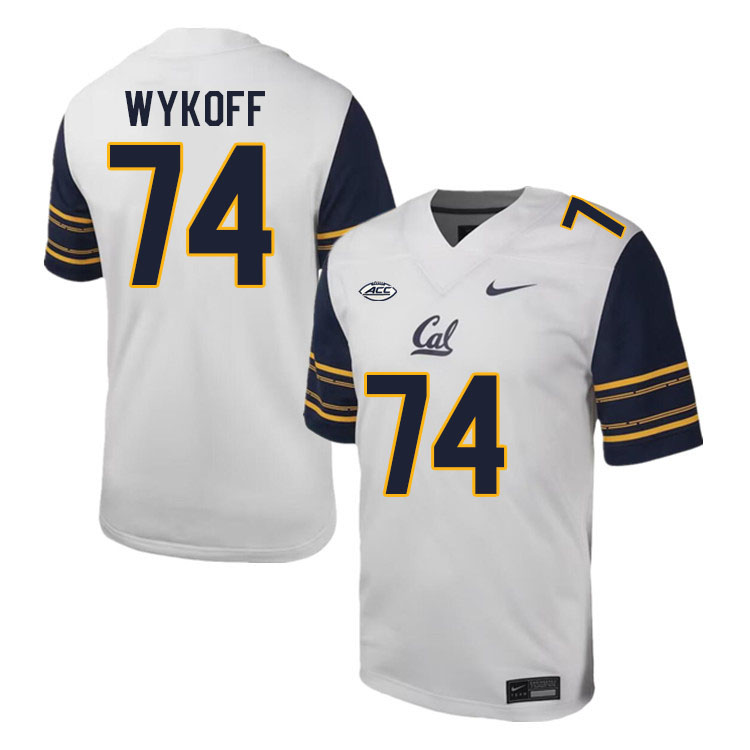 California Golden Bears #74 Matthew Wykoff ACC Conference College Football Jerseys Stitched Sale-White